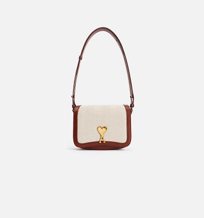 Bolsas Ami Paris Paris Beige Marrom | ami_MX412