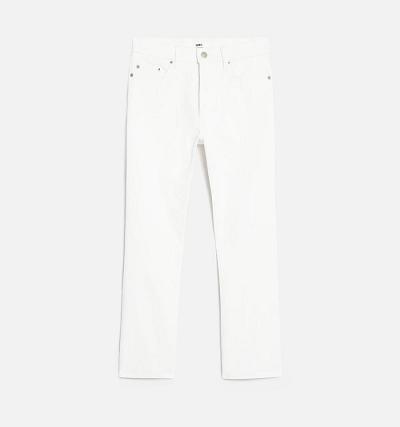 Denim Ami Paris Cropped Slim Fit Blancos | ami_MX146