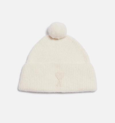 Gorros Ami Paris Ami De Coeur with Pom Pom Beige | ami_MX247