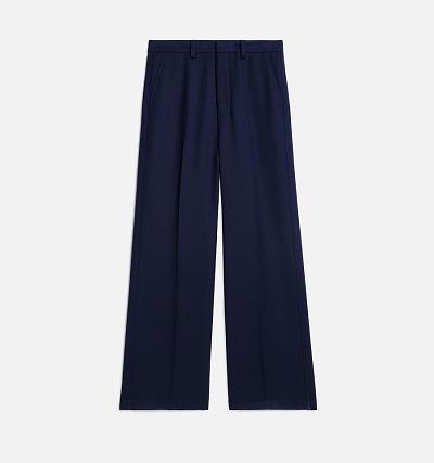 Pantalones Ami Paris Large Fit Azul Marino | ami_MX555