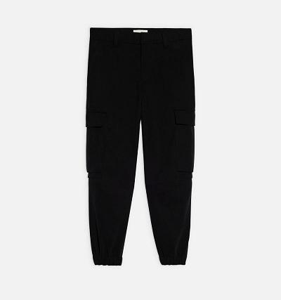 Pantalones Tipo Cargo Ami Paris With Elasticated Ankles Negros | ami_MX206