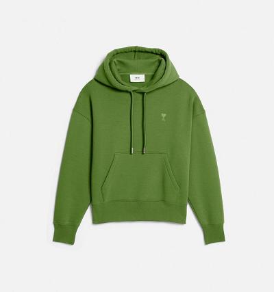 Sudadera Con Capucha Ami Paris Ami de Coeur Verdes | ami_MX174