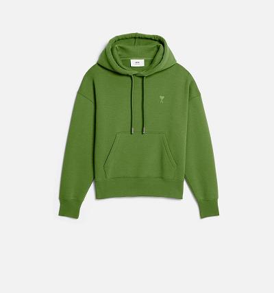 Sudadera Con Capucha Ami Paris Ami de Coeur Verdes | ami_MX386