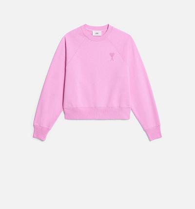 Sudaderas Ami Paris Ami de Coeur Crewneck Rosas | ami_MX166