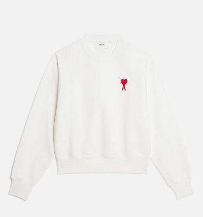 Sudaderas Ami Paris Ami de Coeur Crewneck Blancos | ami_MX516