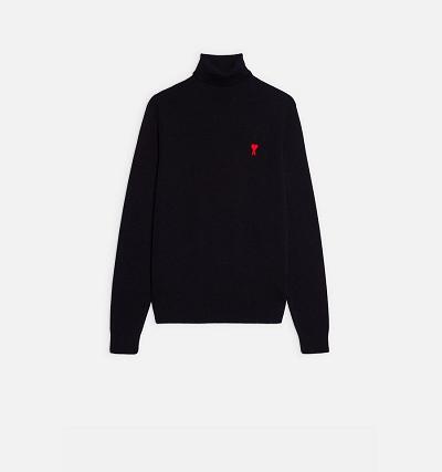 Suéteres Ami Paris Ami De Cœur Turtlencek Negros | ami_MX484