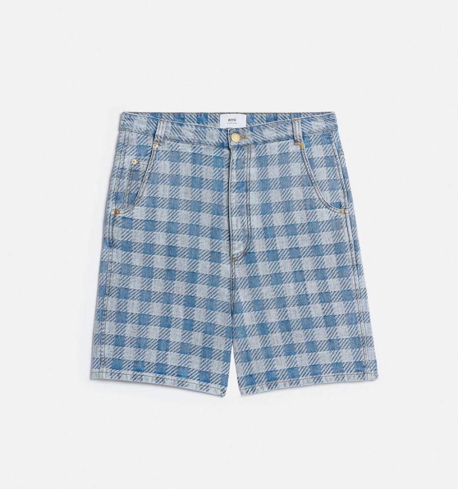 Bermudas Ami Paris Alex Fit Azules | ami_MX443