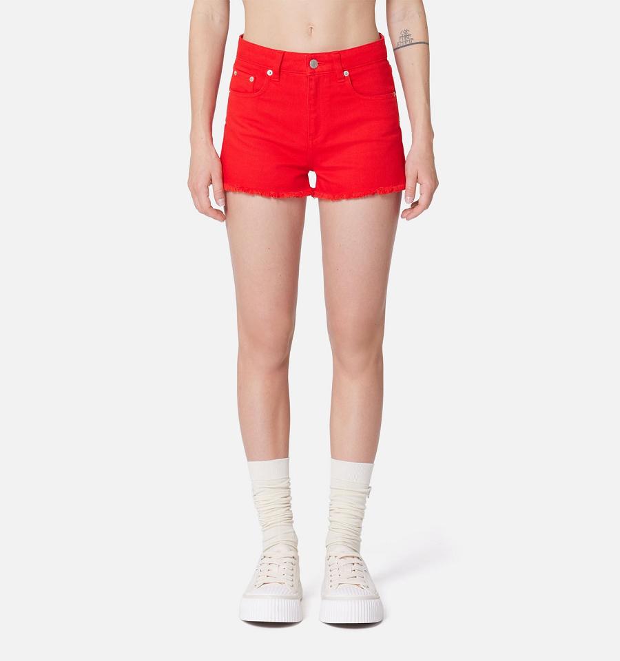 Bermudas Ami Paris Five Pockets Mini Rojos | ami_MX396