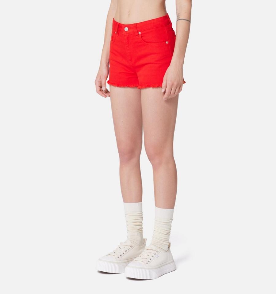 Bermudas Ami Paris Five Pockets Mini Rojos | ami_MX396