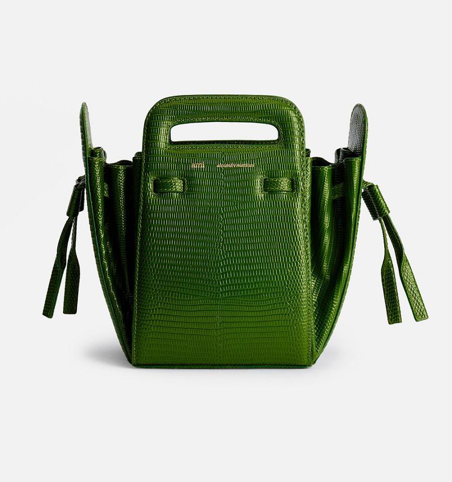 Bolsas Ami Paris Bucket Accordéon Verdes | ami_MX268