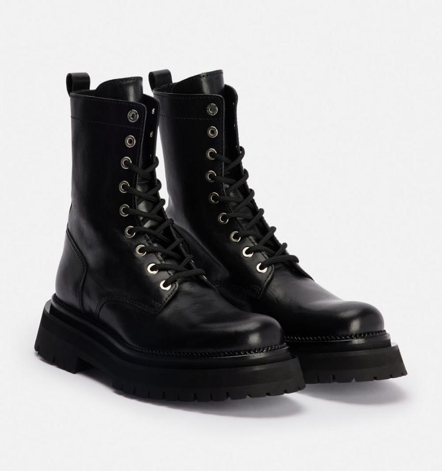 Botas Ami Paris Mid Altura Negros | ami_MX566