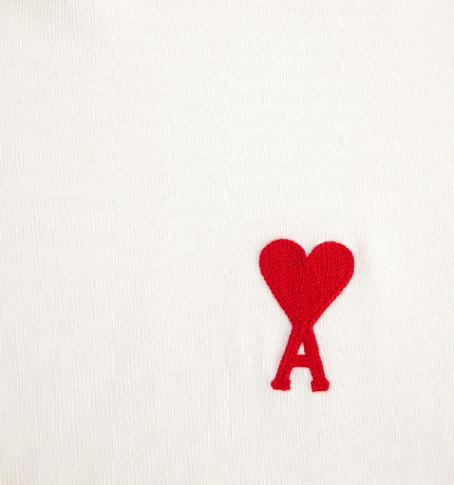 Camiseta Ami Paris Ami de Coeur Blancos | ami_MX609