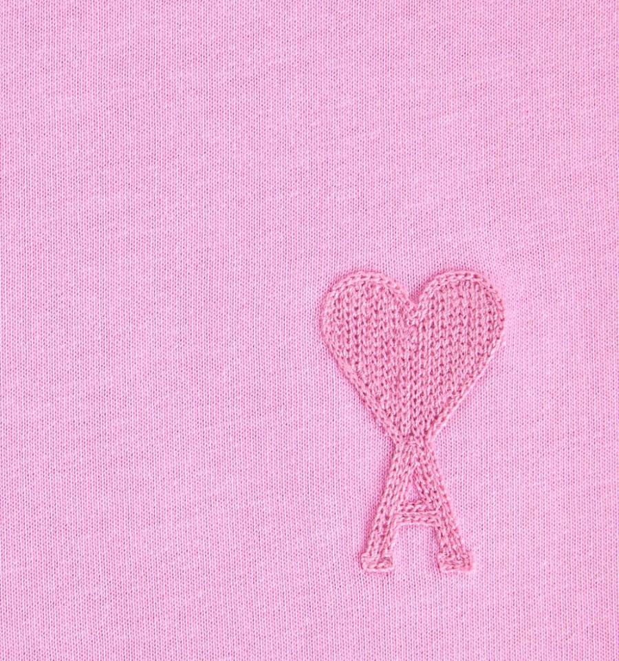 Camiseta Ami Paris Ami de Coeur Rosas | ami_MX295