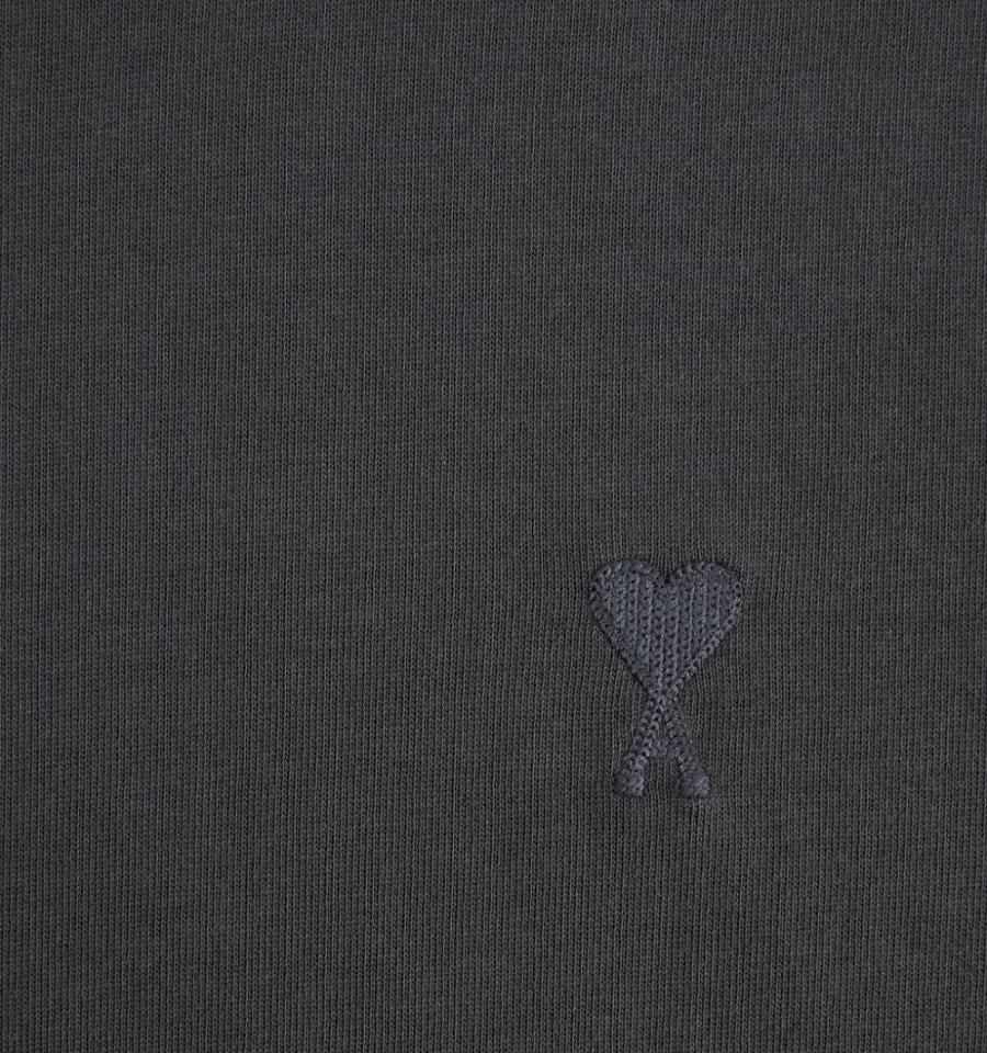 Camiseta Ami Paris Tonal Ami de Coeur Grises | ami_MX135