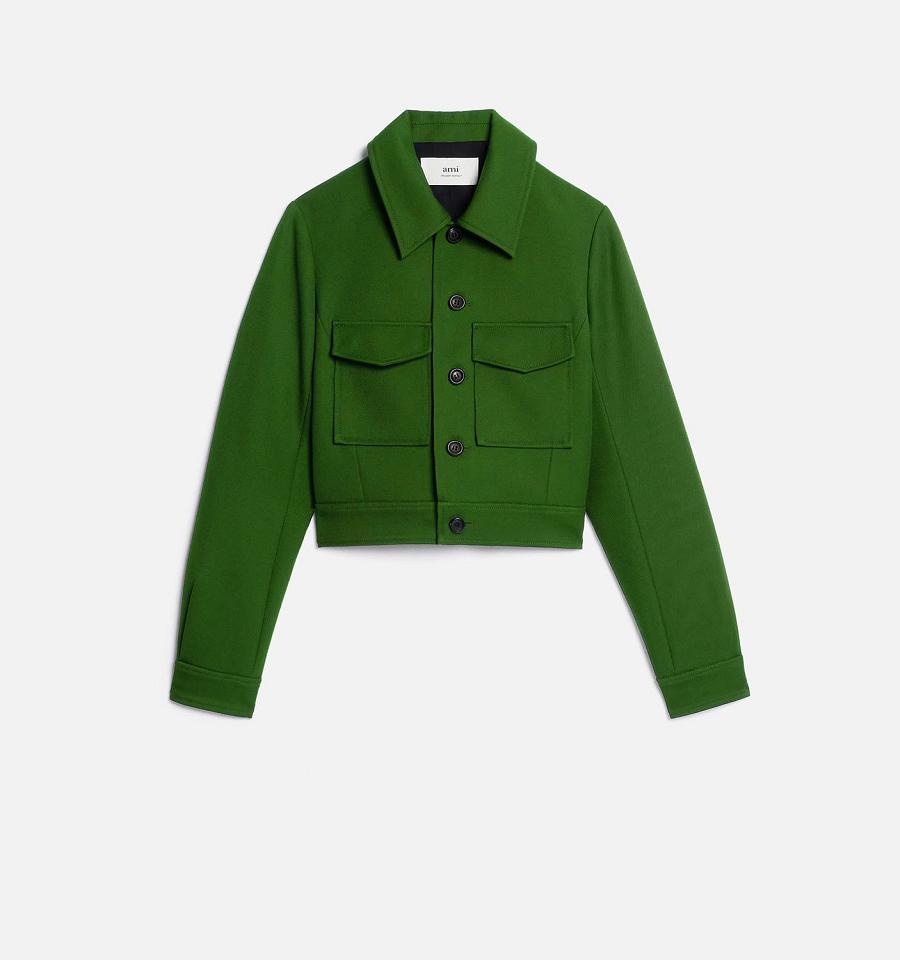 Chaquetas Ami Paris Buttoned Verdes | ami_MX223