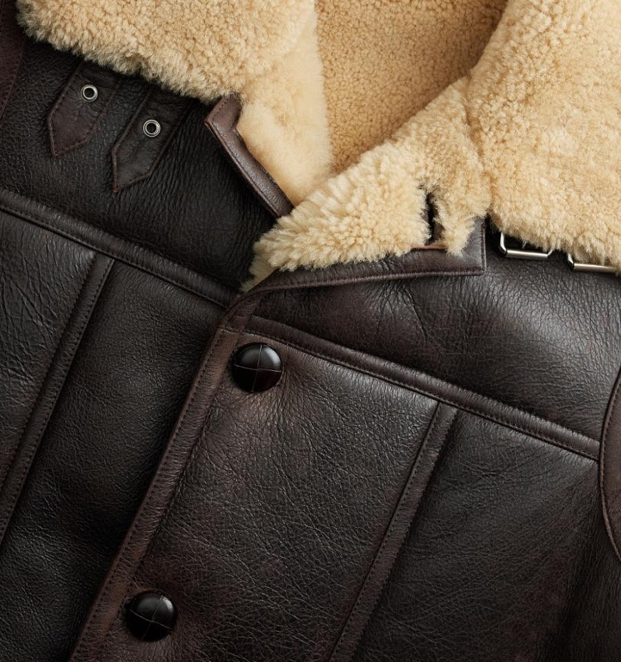 Chaquetas Ami Paris Shearling Buttoned Marrom | ami_MX373