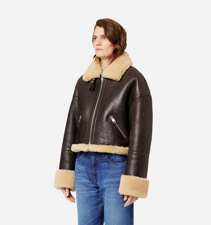 Chaquetas Ami Paris Shearling Marrom | ami_MX388