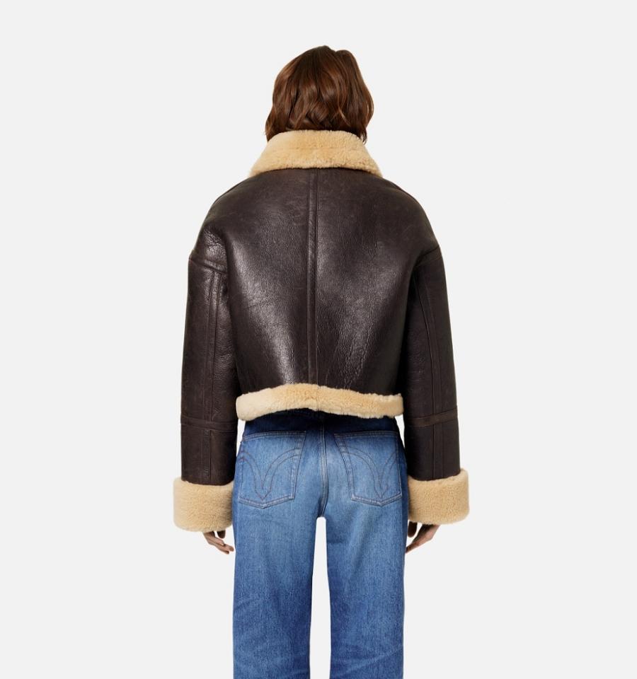 Chaquetas Ami Paris Shearling Marrom | ami_MX388