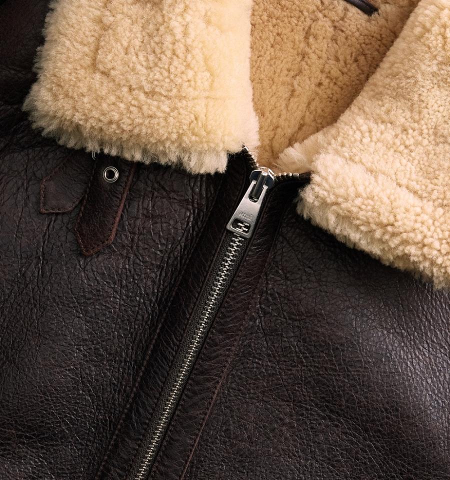 Chaquetas Ami Paris Shearling Marrom | ami_MX388