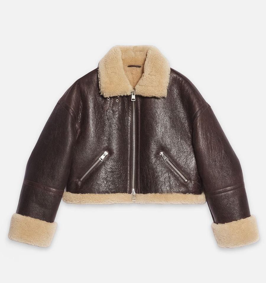 Chaquetas Ami Paris Shearling Marrom | ami_MX388