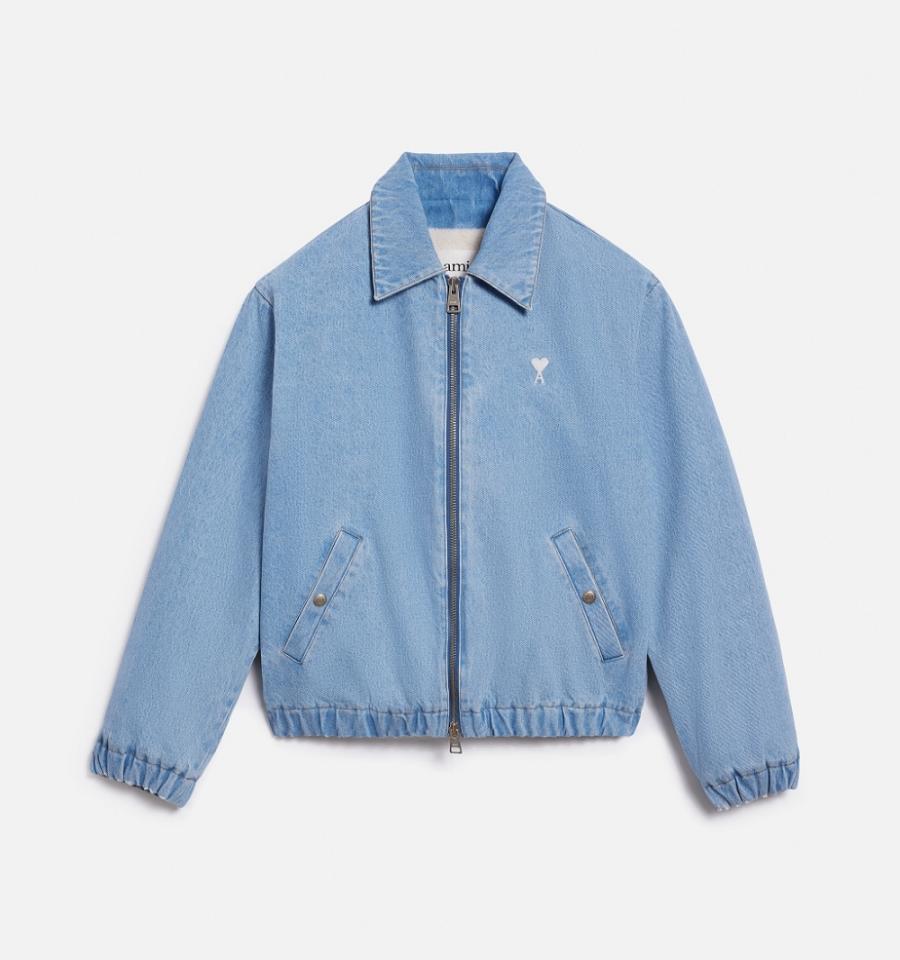 Denim Ami Paris Ami de Cœur Zipped Denim Azules | ami_MX359