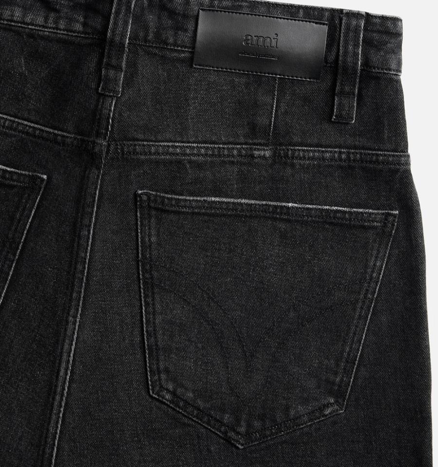 Jeans Ami Paris Alex Fit Negros | ami_MX164