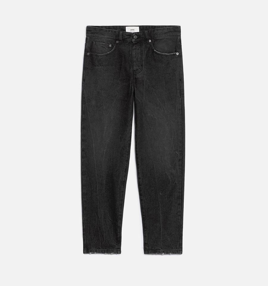 Jeans Ami Paris Tapered Fit Negros | ami_MX172