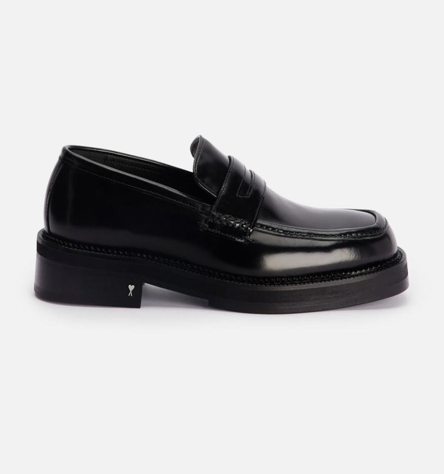 Loafers Ami Paris Square Puntera Negros | ami_MX307