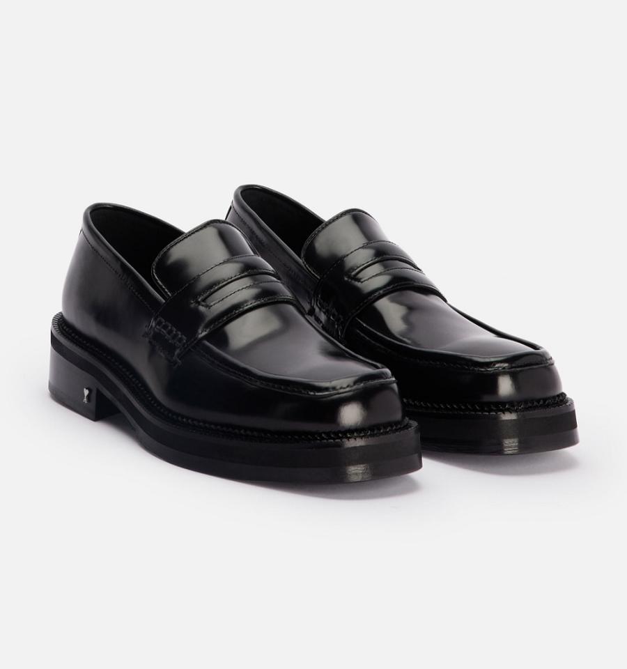 Loafers Ami Paris Square Puntera Negros | ami_MX339