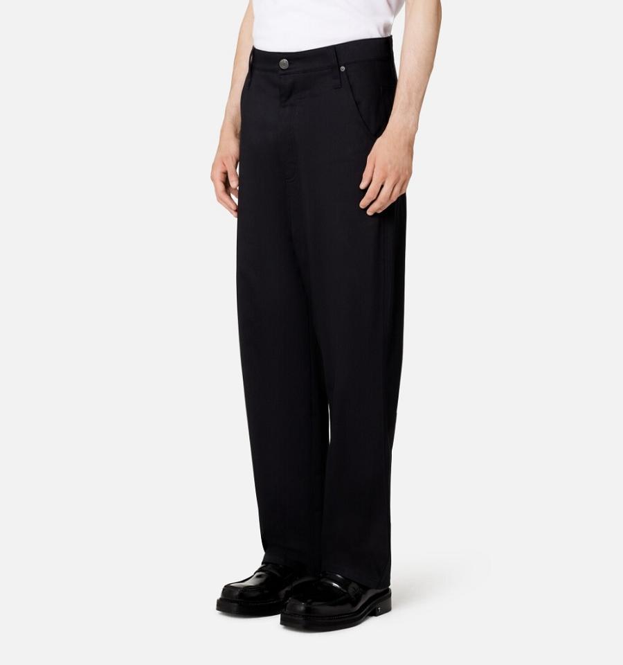 Pantalones Ami Paris Alex Fit Negros | ami_MX228