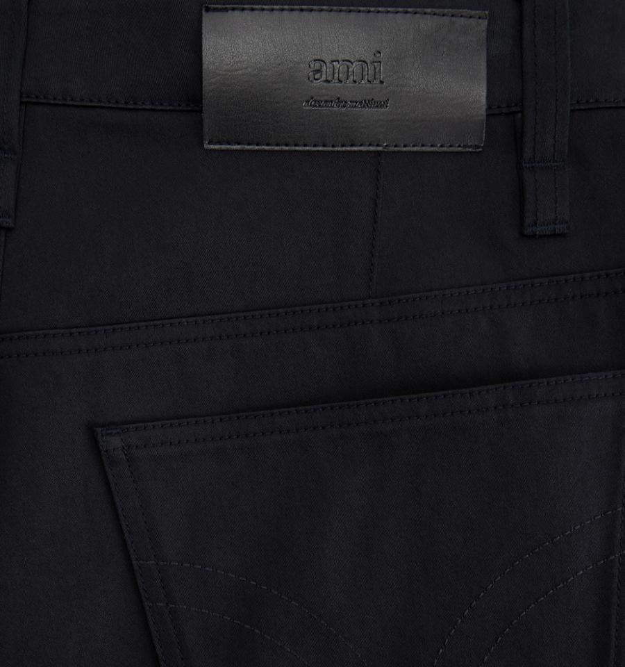 Pantalones Ami Paris Alex Fit Negros | ami_MX228