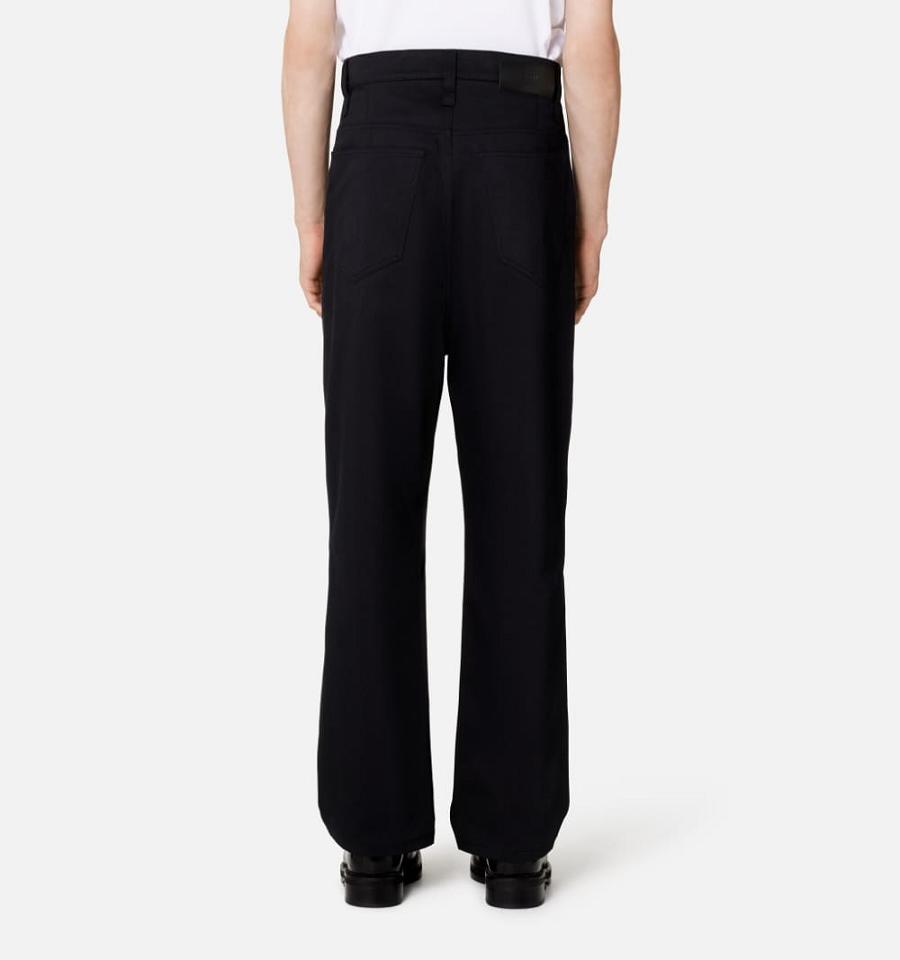 Pantalones Ami Paris Alex Fit Negros | ami_MX228