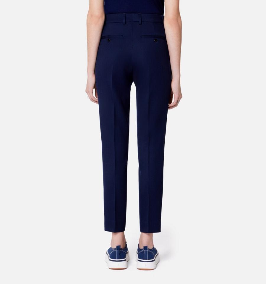 Pantalones Ami Paris Cigarette Fit Azul Marino | ami_MX106