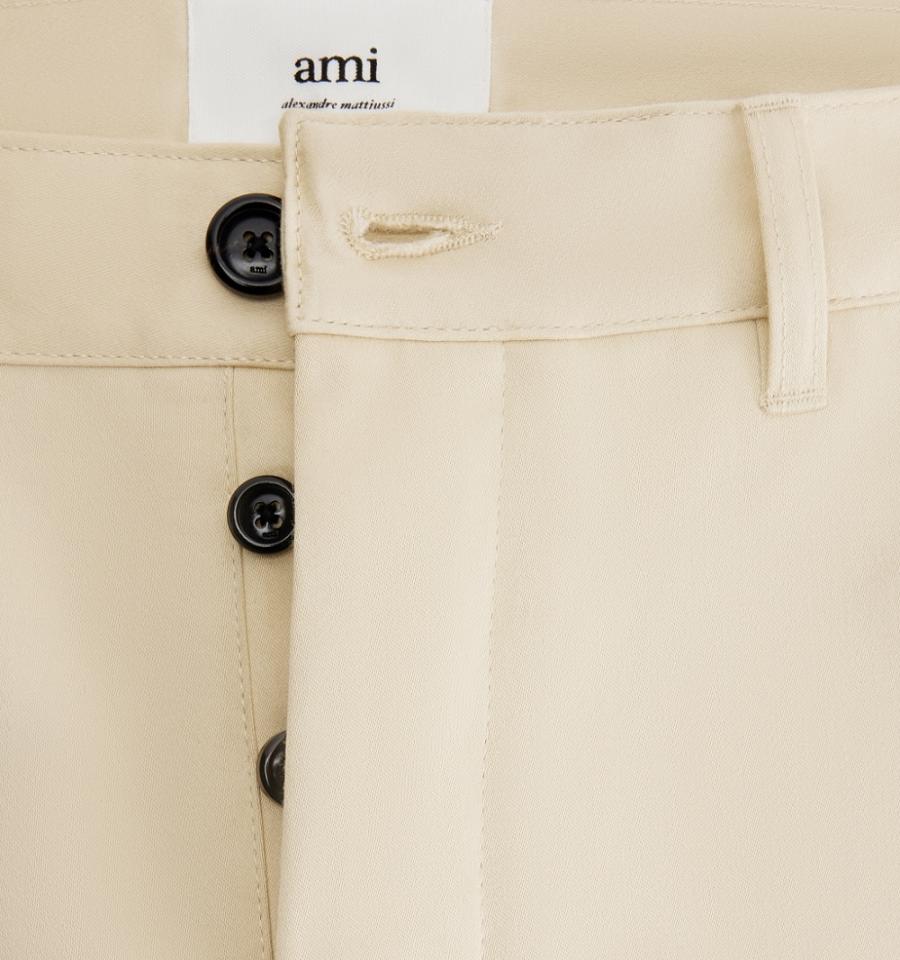 Pantalones Ami Paris Directo Fit Chino Kaki | ami_MX126