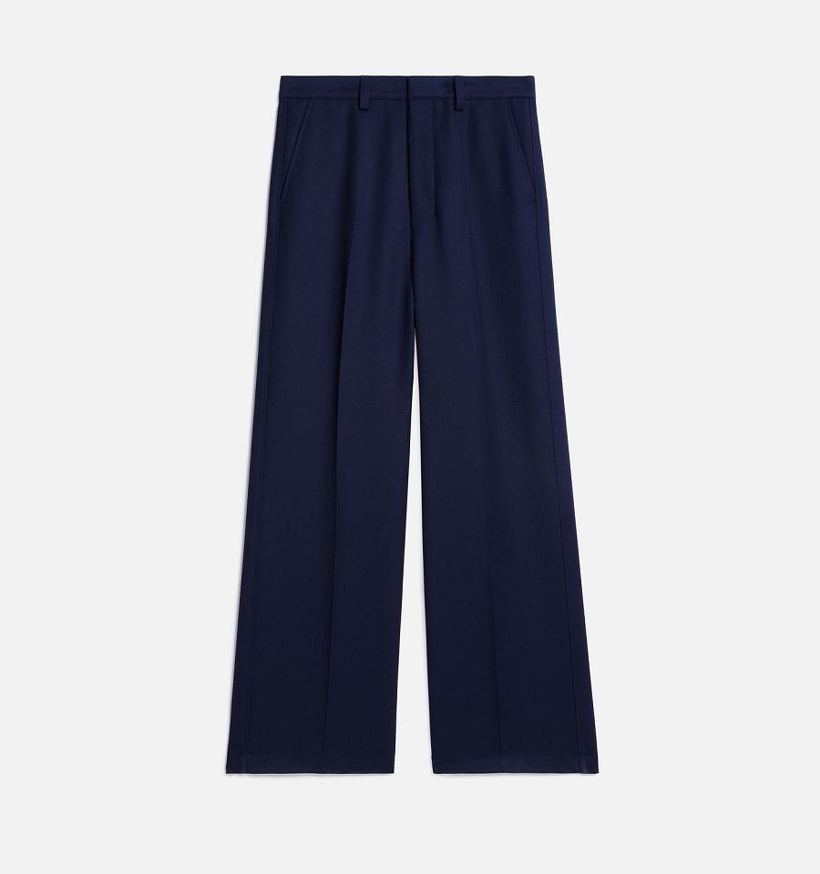 Pantalones Ami Paris Large Fit Azul Marino | ami_MX575