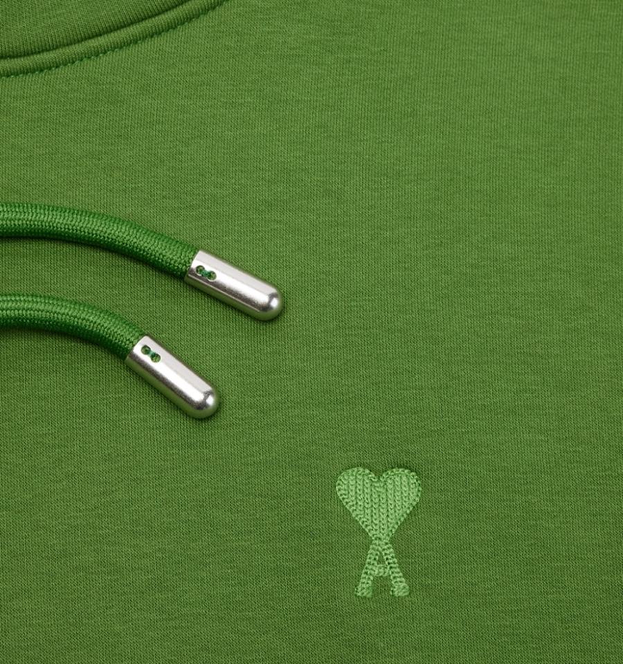 Sudadera Con Capucha Ami Paris Ami de Coeur Verdes | ami_MX174