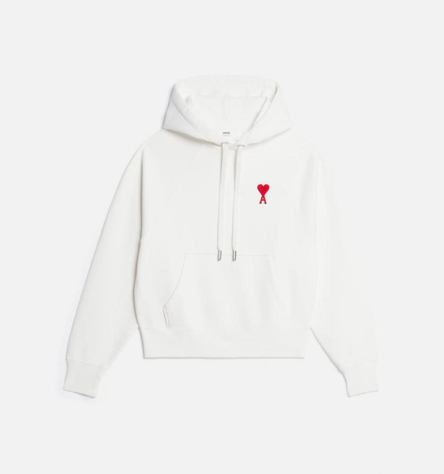 Sudadera Con Capucha Ami Paris Ami de Coeur Blancos | ami_MX293