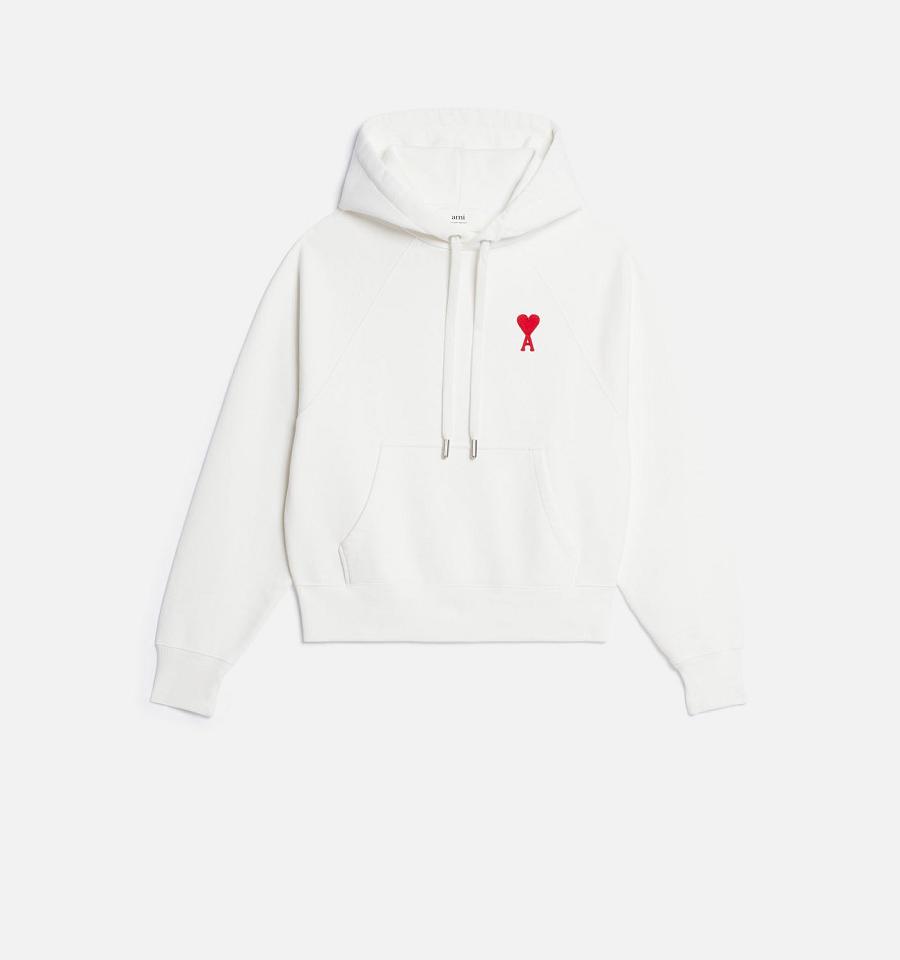 Sudadera Con Capucha Ami Paris Ami de Coeur Blancos | ami_MX393