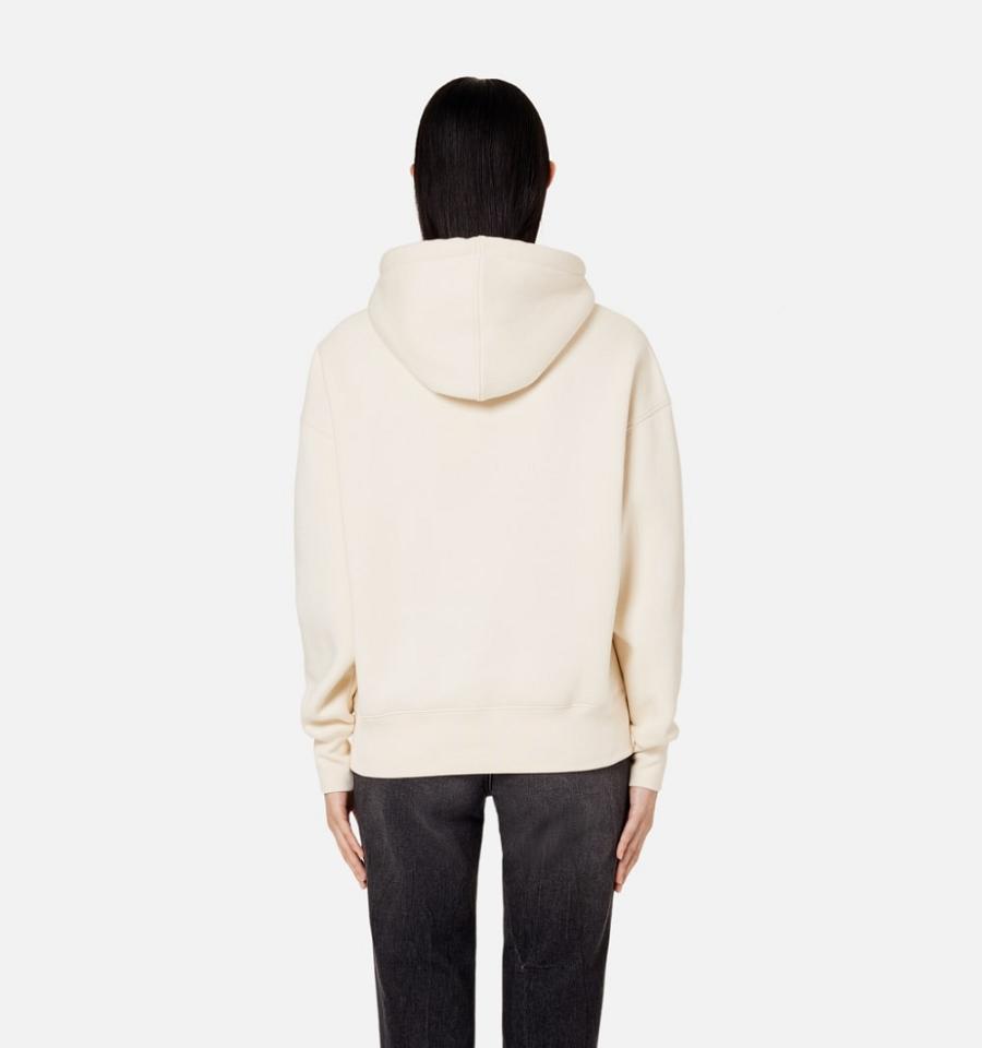 Sudadera Con Capucha Ami Paris Ami de Coeur Beige | ami_MX417