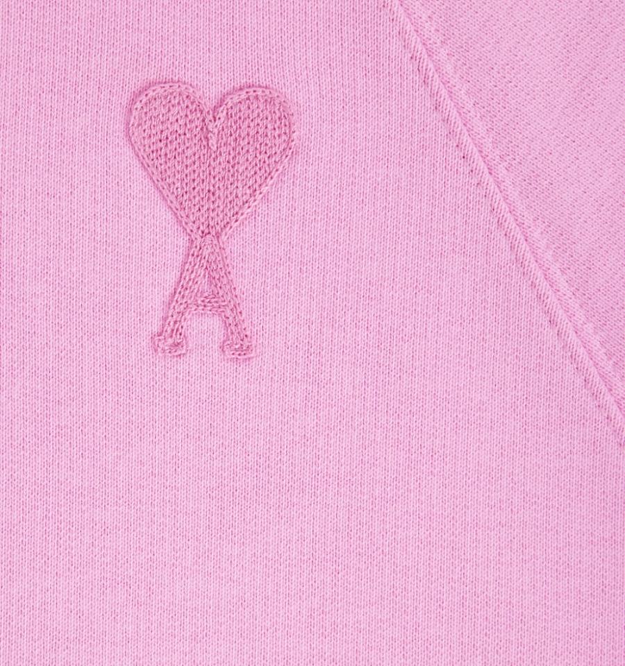 Sudadera Con Capucha Ami Paris Ami de Coeur Rosas | ami_MX431