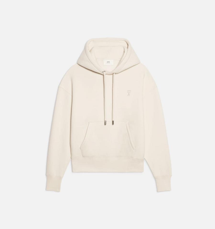 Sudadera Con Capucha Ami Paris Ami de Coeur Beige | ami_MX470