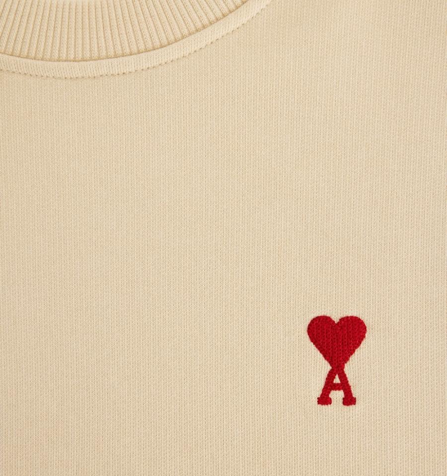 Sudaderas Ami Paris Ami de Coeur Beige | ami_MX559