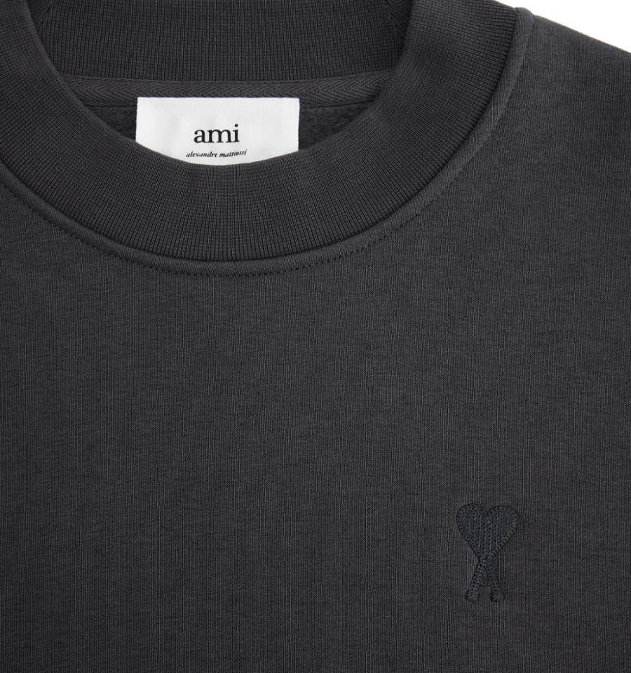 Sudaderas Ami Paris Ami de Coeur Grises | ami_MX255