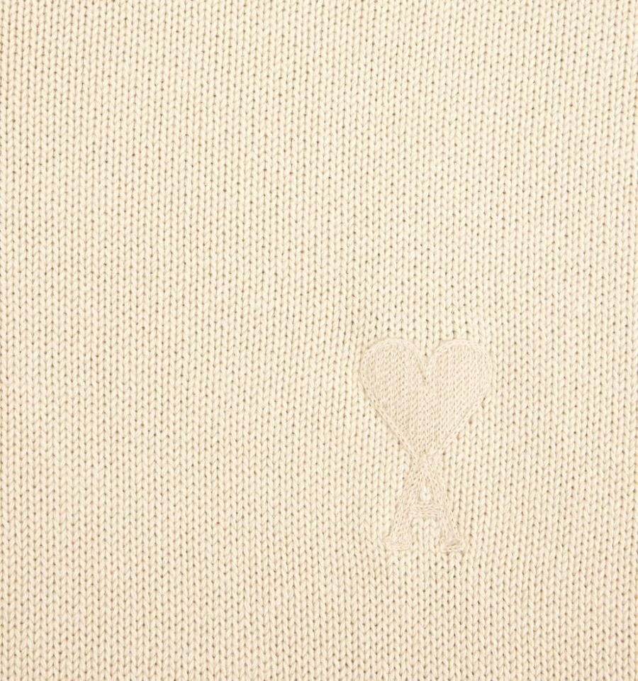 Suéteres Ami Paris Ami de Coeur Crewneck Beige | ami_MX361