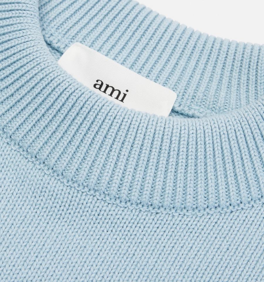 Suéteres Ami Paris Ami de Coeur Crewneck Azules | ami_MX588