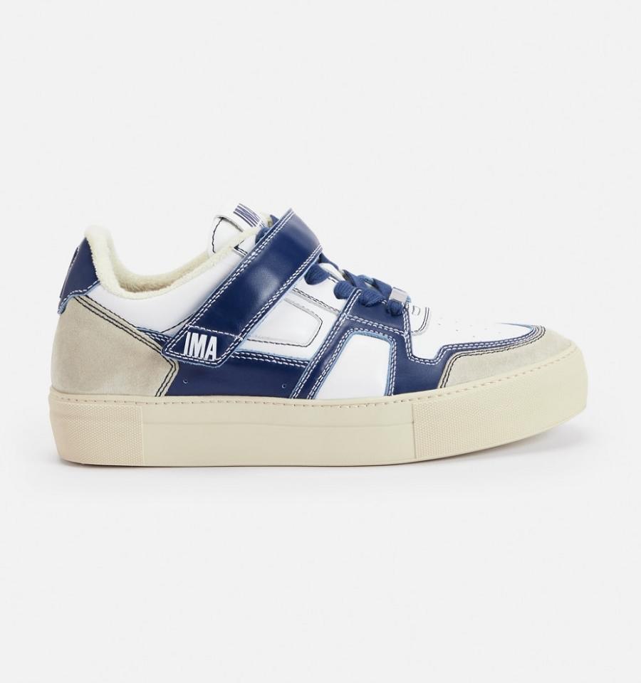 Tenis Ami Paris Low Top Ami Arcade Blancos Azul Marino | ami_MX115