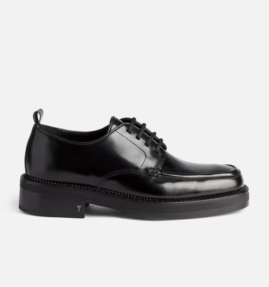 Zapatos Ami Paris Square-Puntera Derbies Negros | ami_MX576